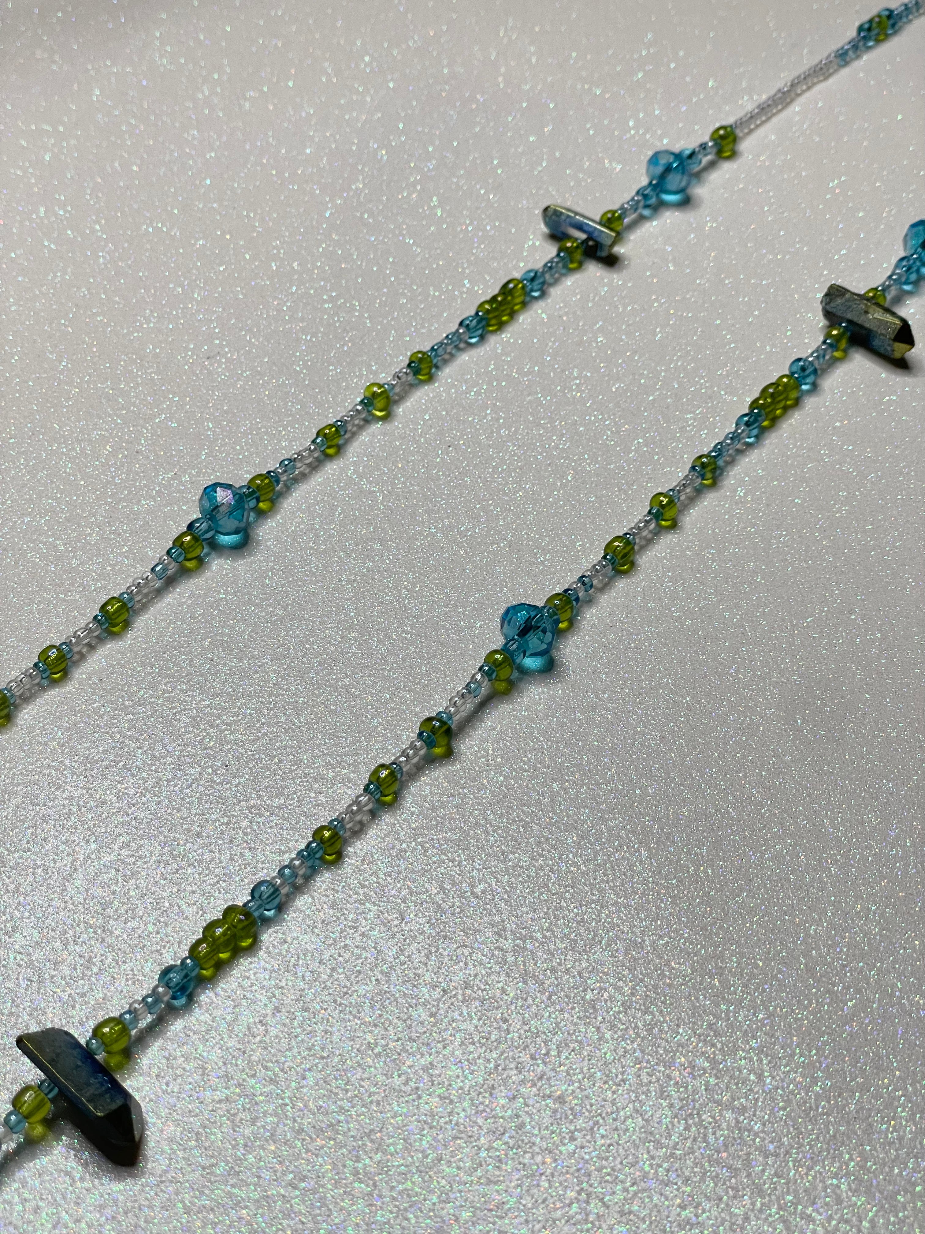 Aqua Crystal Waist Beads