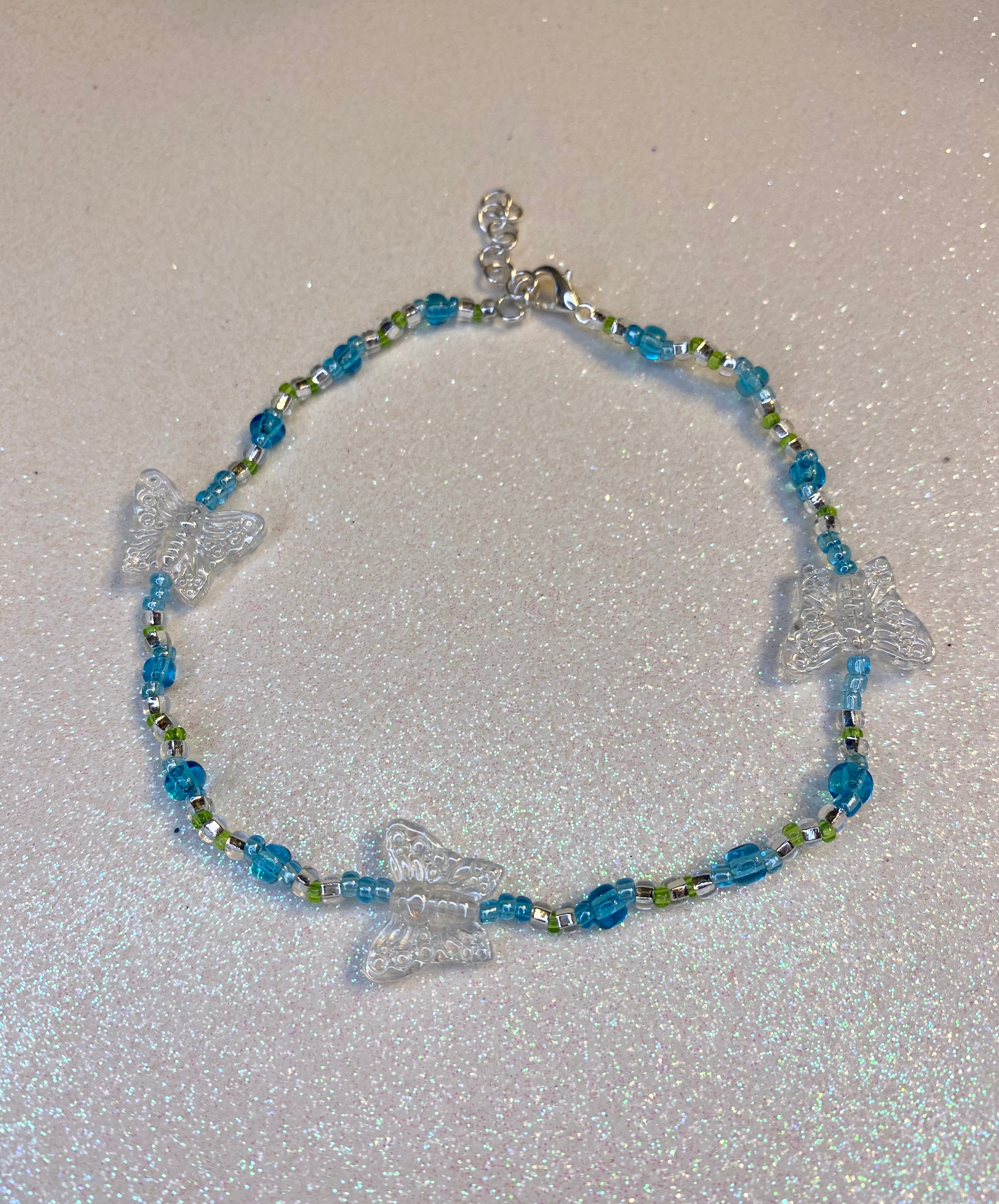 Blue & Green Butterfly 🦋 Anklet